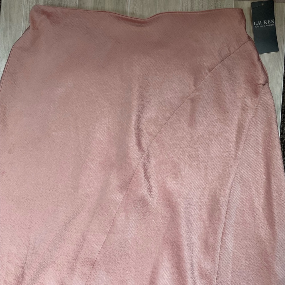 Ralph Lauren Pink Asymmetrical Pencil Skirt Midi Length